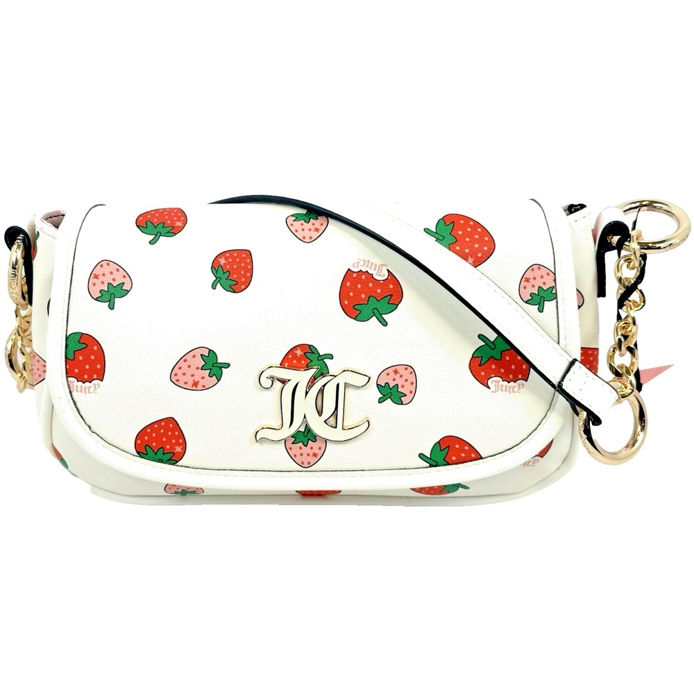 Juicy Couture Sweet N Juicy Strawberry Flap Shoulder Bag Crossbody w Coin Purse